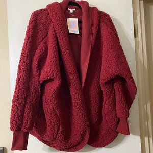 NWT LuLaRoe Teddy Jacket Red
